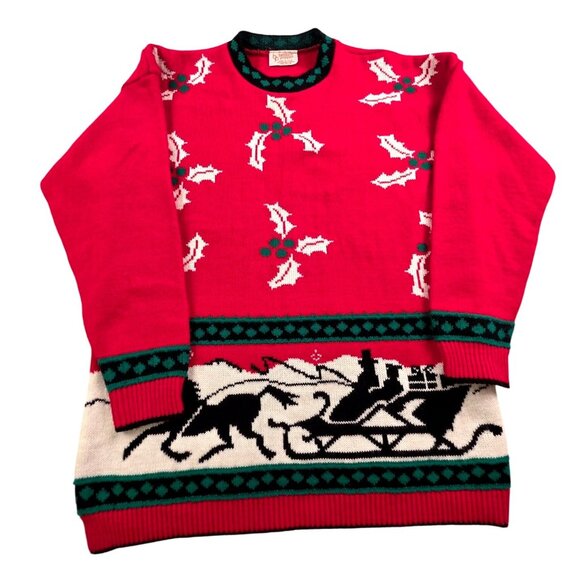 Vintage Beldoch Popper Women's Christmas Sweater Made in U.S.A. - Picture 2 of 4